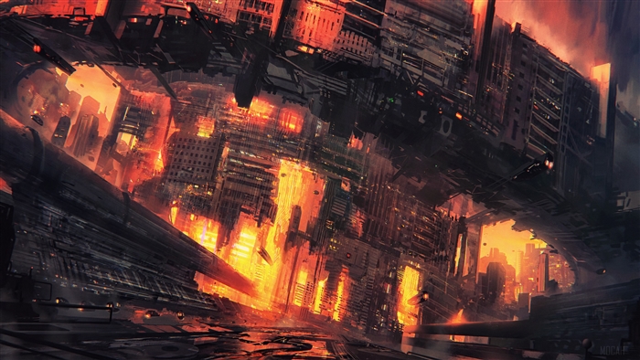 Cyberpunk City Concept Art