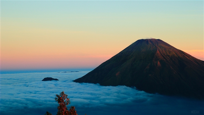 Gunung Sumbing Wonosobo Island In Indonesia