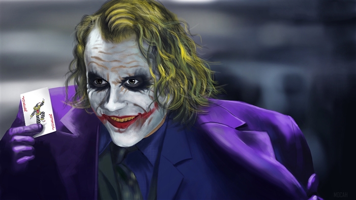Joker Artwork 4K Portrait with Playing Card