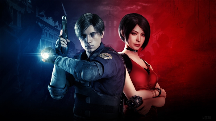 Leon and Ada Wong from Resident Evil 2 4K