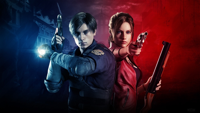 Claire Redfield and Leon S. Kennedy from Resident Evil 2 4K