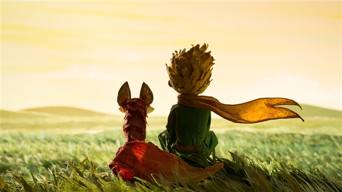 The Little Prince and Fox in field 4K