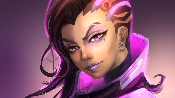 Sombra from Overwatch Art 4K