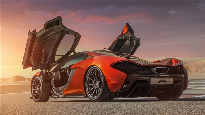 McLaren P1 supercar with doors open