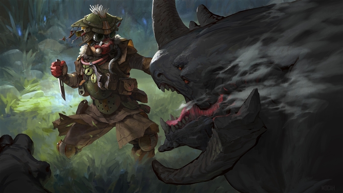 Apex Legends Bloodhound fighting a creature