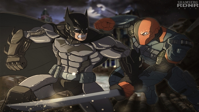 Batman Vs Deathstroke Artwork