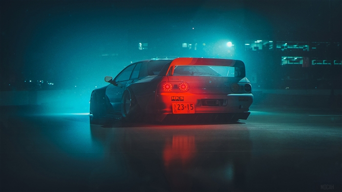 Nissan GT-R R34 with HKS sticker 4K