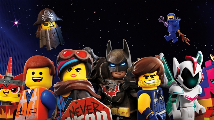The Lego Movie 2 characters in space 4K