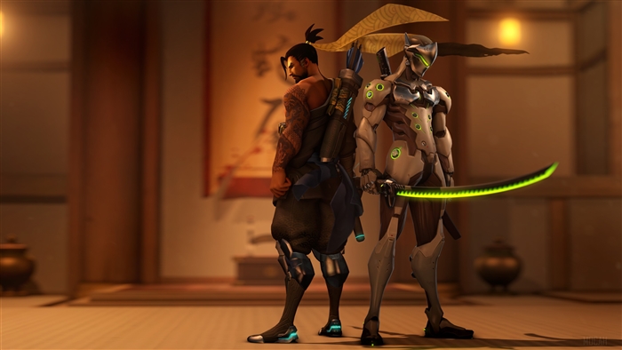 Genji and Hanzo from Overwatch 4K