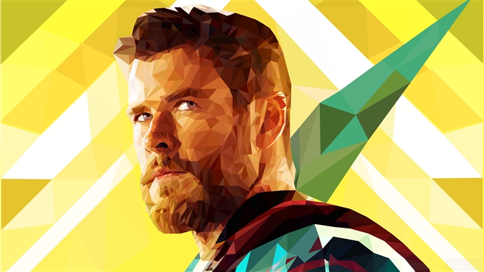 Thor Low Poly Art