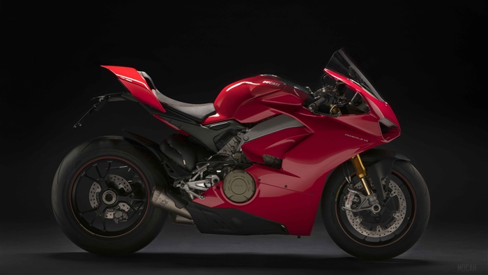 Red Ducati Panigale V4 Motorcycle 4K
