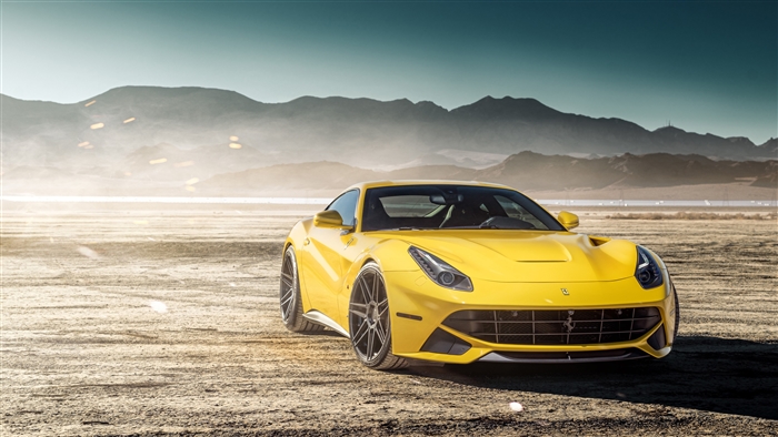 Yellow Ferrari F12