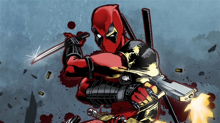 Deadpool with Swords and Gun 4K