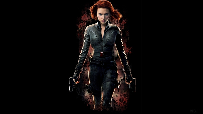 Black Widow with Guns 4K