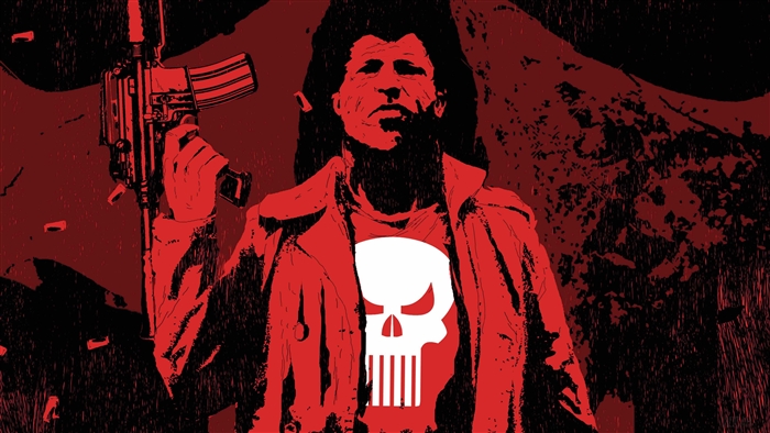 The Punisher with a rifle 4K