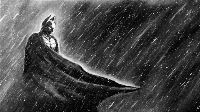 Batman in the Rain 4K
