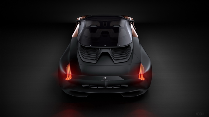 Peugeot Onyx Concept Car Rear View 4K