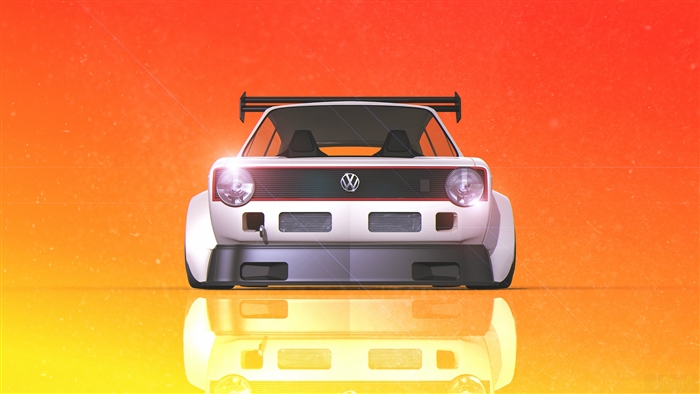 Volkswagen Golf GTI 4K Digital Art