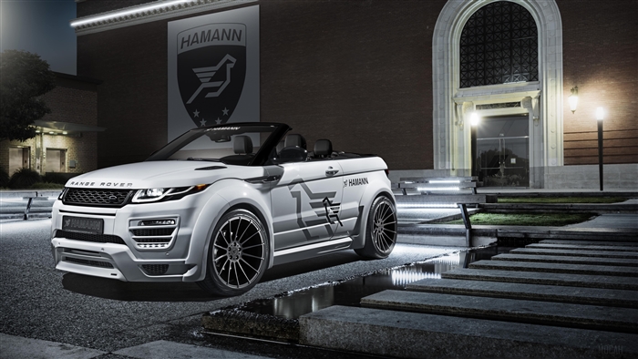 White Hamann Range Rover Evoque Convertible 4K