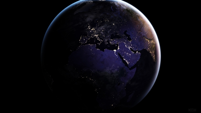 Earth at Night 4K Space Art
