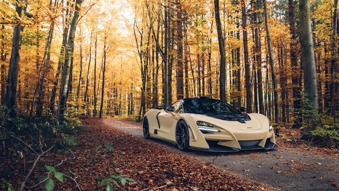 Novitec McLaren 720S in autumn forest 4K