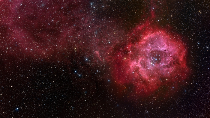 Rosette Nebula in the night sky 4K