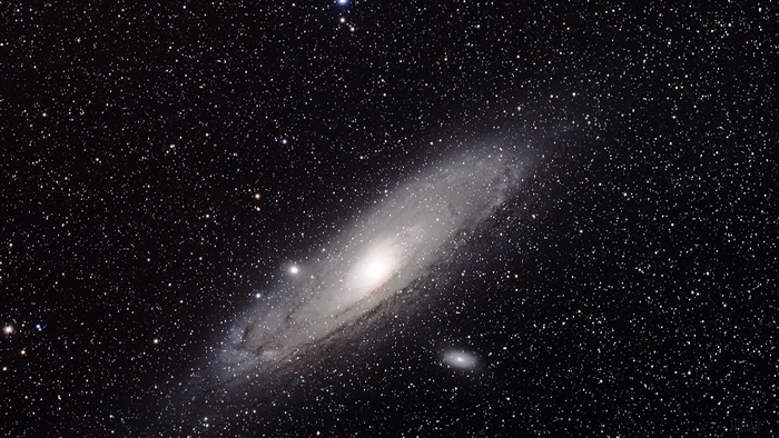 Andromeda Galaxy and Stars in Space 4K