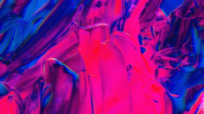 Pink and Blue Abstract Paint Strokes 4K