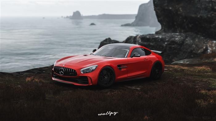 Red Mercedes AMG GT R in Forza Horizon 4 4K