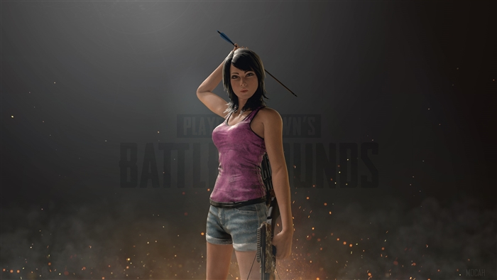 Girl from PUBG holding an arrow