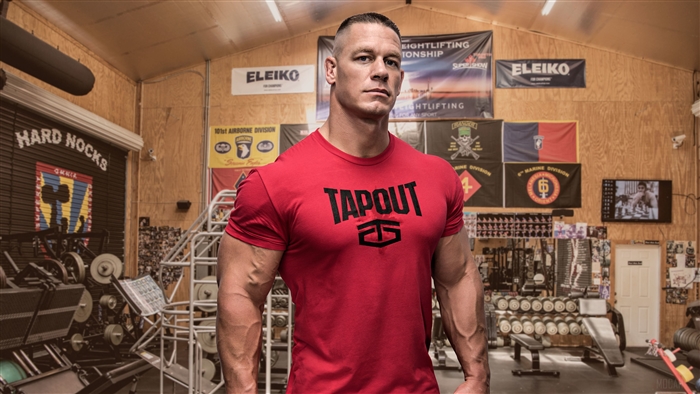 John Cena in a gym