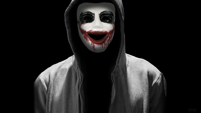 Creepy Joker mask with hoodie 4K