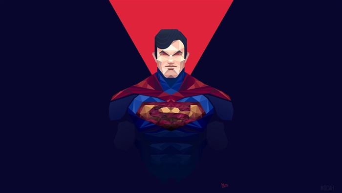 Superman from Man of Steel Minimalism 4K