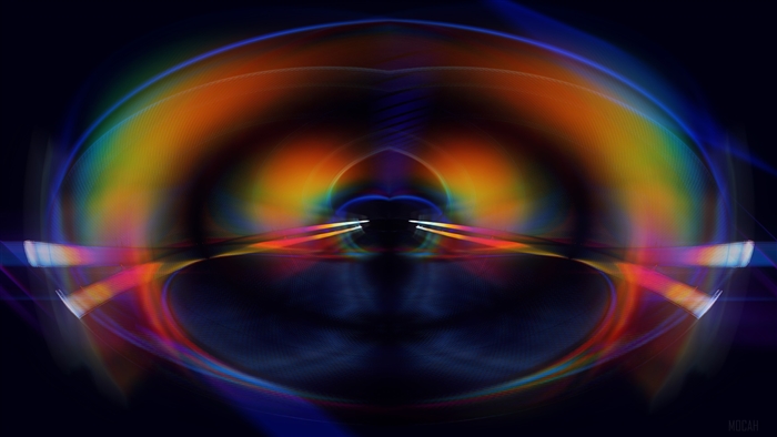Abstract Rainbow Light Streaks 4K