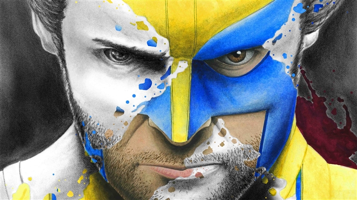 Wolverine Splatter Portrait