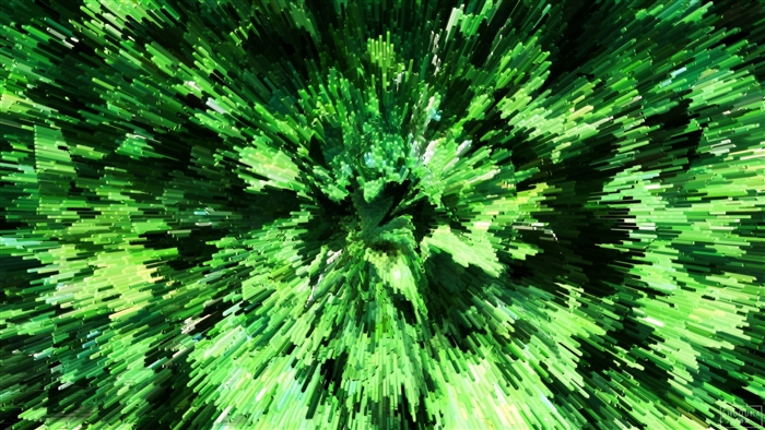 Abstract Green Pipes