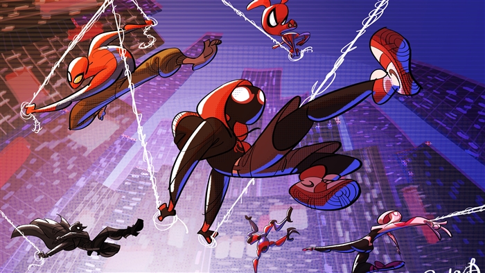 Spider-Verse Cartoon Art 4K