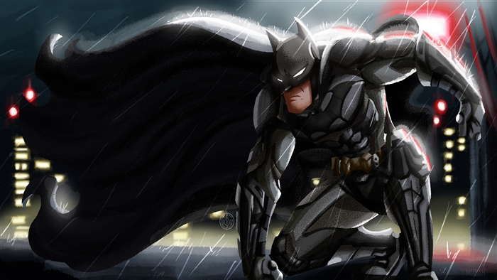 Batman in the Rain 4K