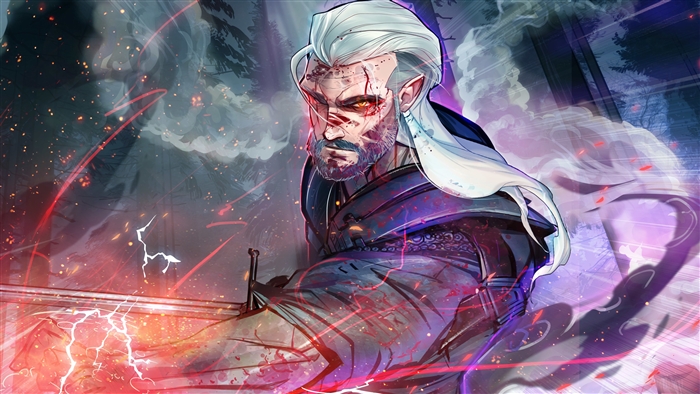 Geralt of Rivia from The Witcher 4K Art