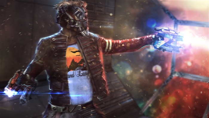 Star Lord from Guardians of the Galaxy 4K Art