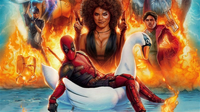 Deadpool and Domino from Deadpool 2 4K