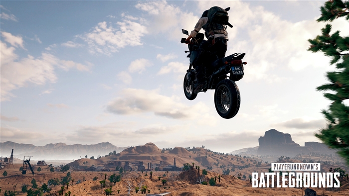 PlayerUnknown's Battlegrounds motorcycle jump 4K