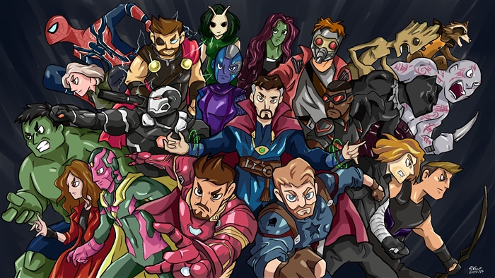 Avengers Infinity War Heroes Fan Art 4K