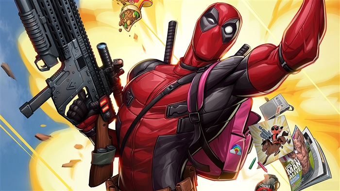Deadpool from Deadpool 2 Movie Art 4K