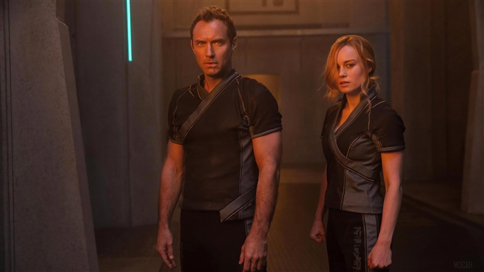 Jude Law and Brie Larson from Captain Marvel 4K
