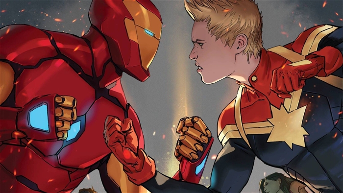 Iron Man And Captain Marvel