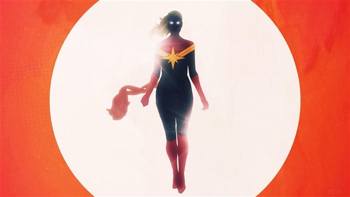 Captain Marvel Artwork 4K