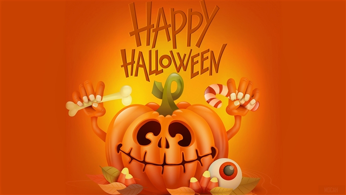 4K Happy Halloween Pumpkin