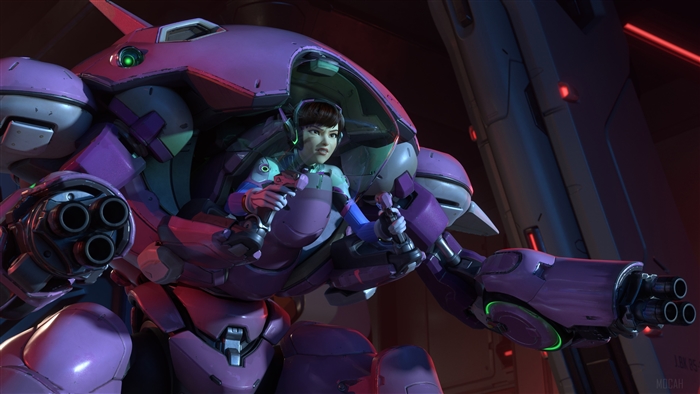 D.Va from Overwatch in her Meka 4K