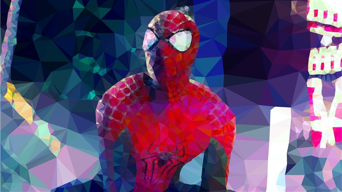 Spiderman Low Poly Art 4K